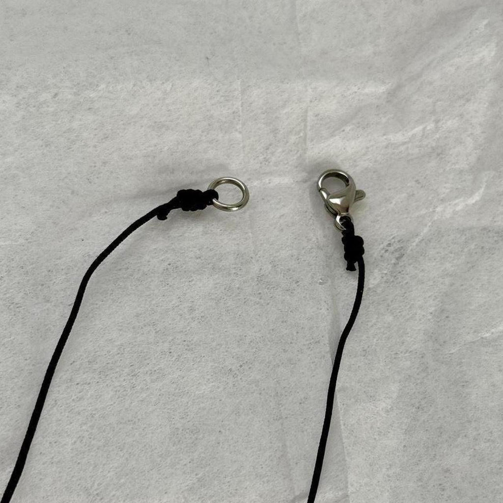 Silver cat choker necklace