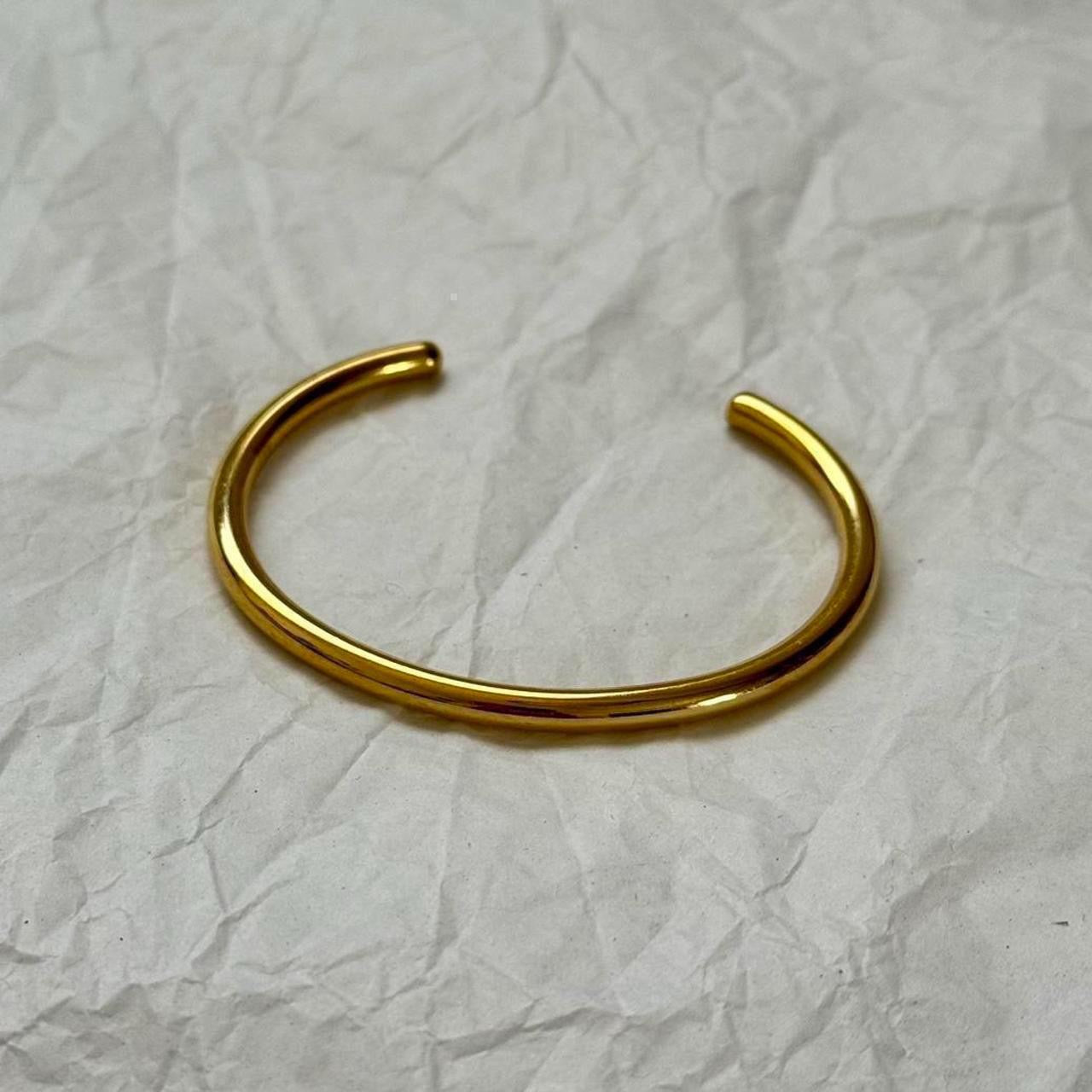 Gold open bangle