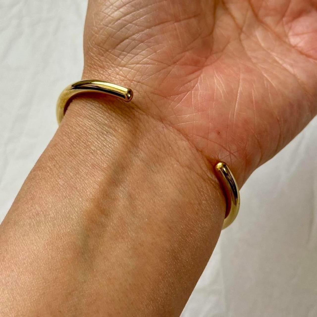 Gold open bangle
