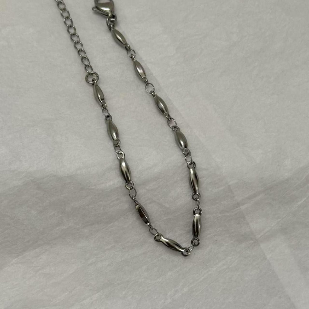 Oval chain bracelet in silver