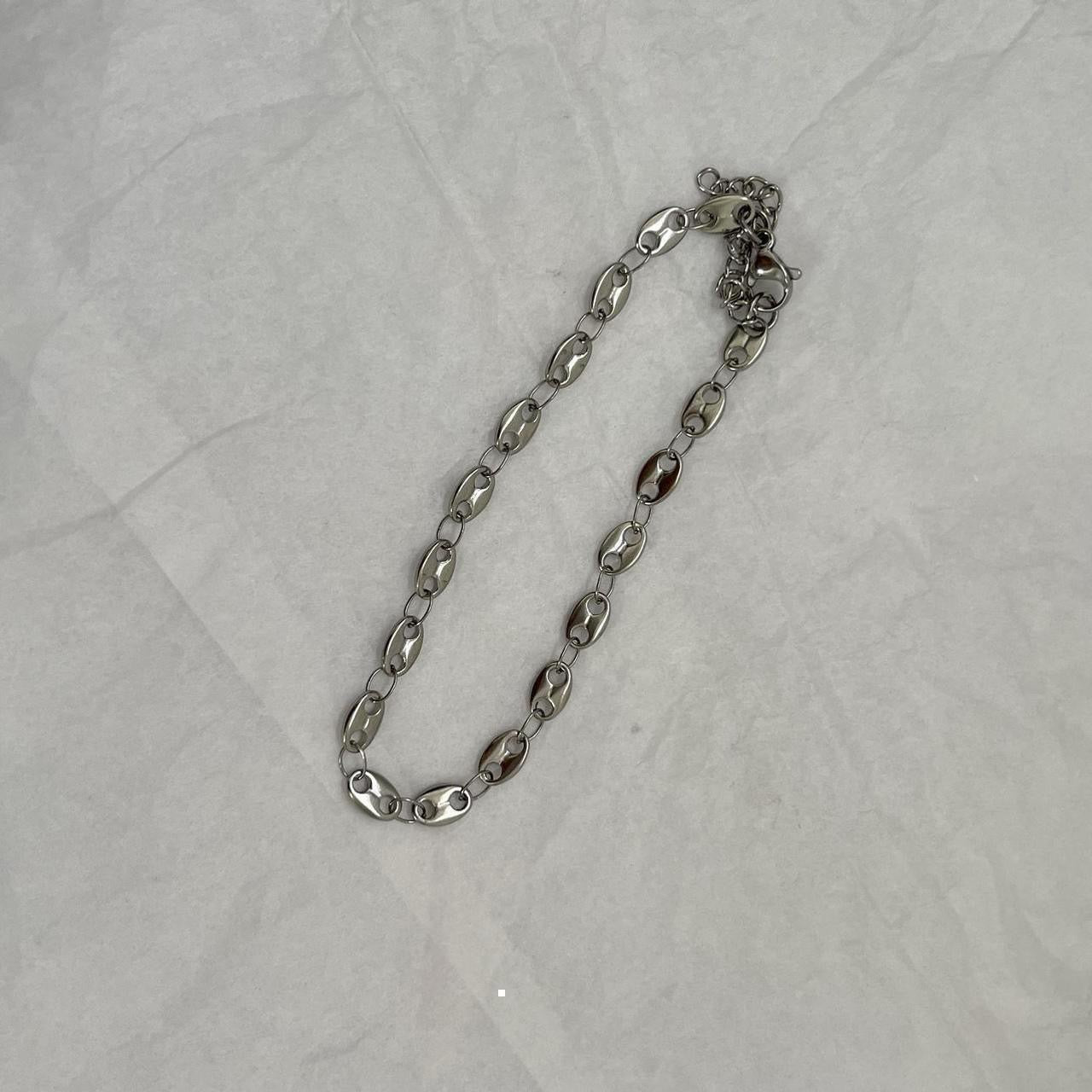 Coffee bean chain bracelet