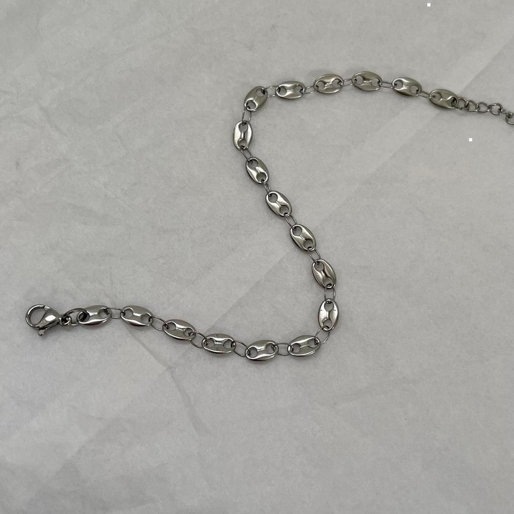 Coffee bean chain bracelet