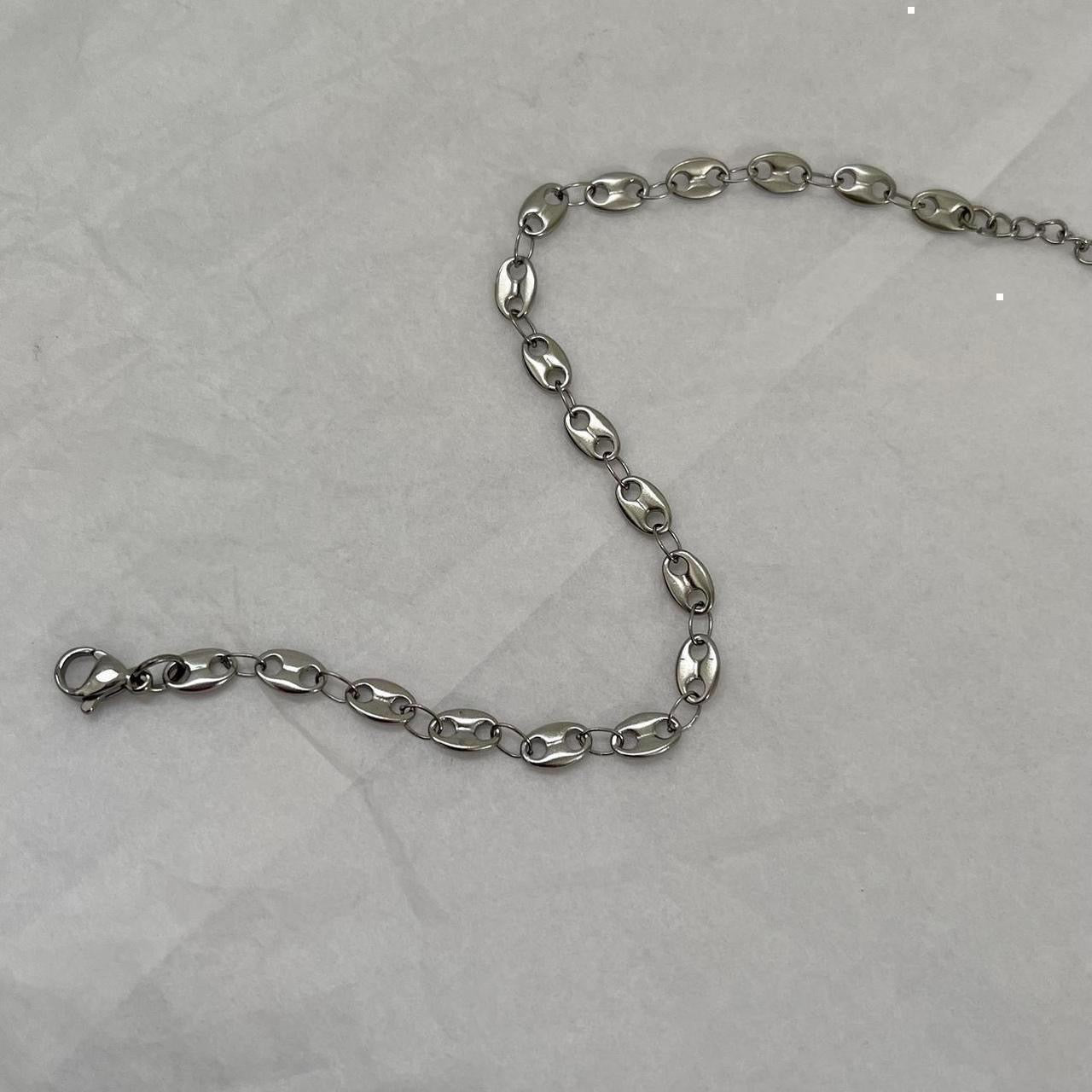 Coffee bean chain bracelet