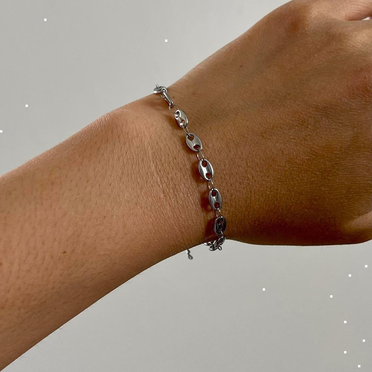 Coffee bean chain bracelet