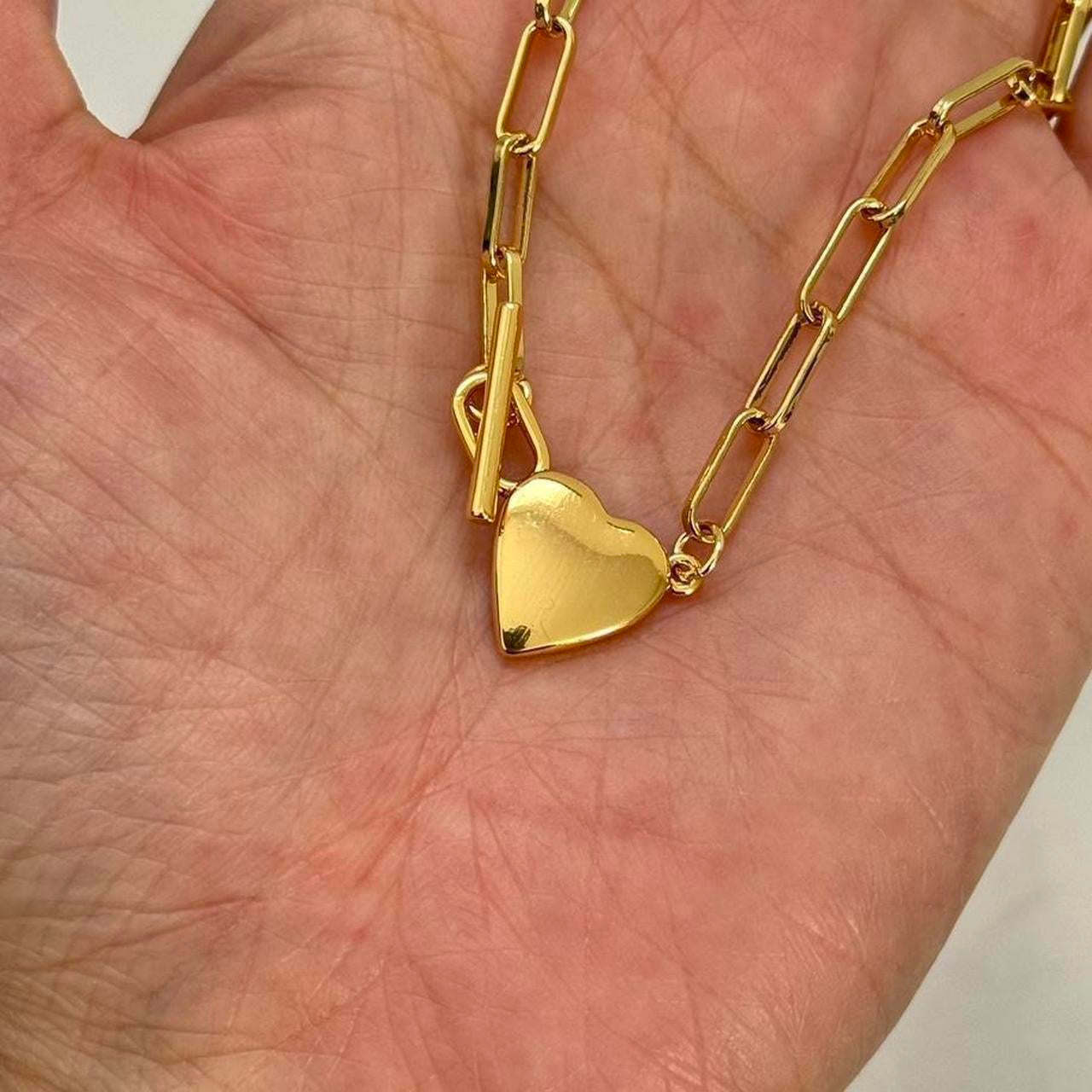 Heart toggle bracelet