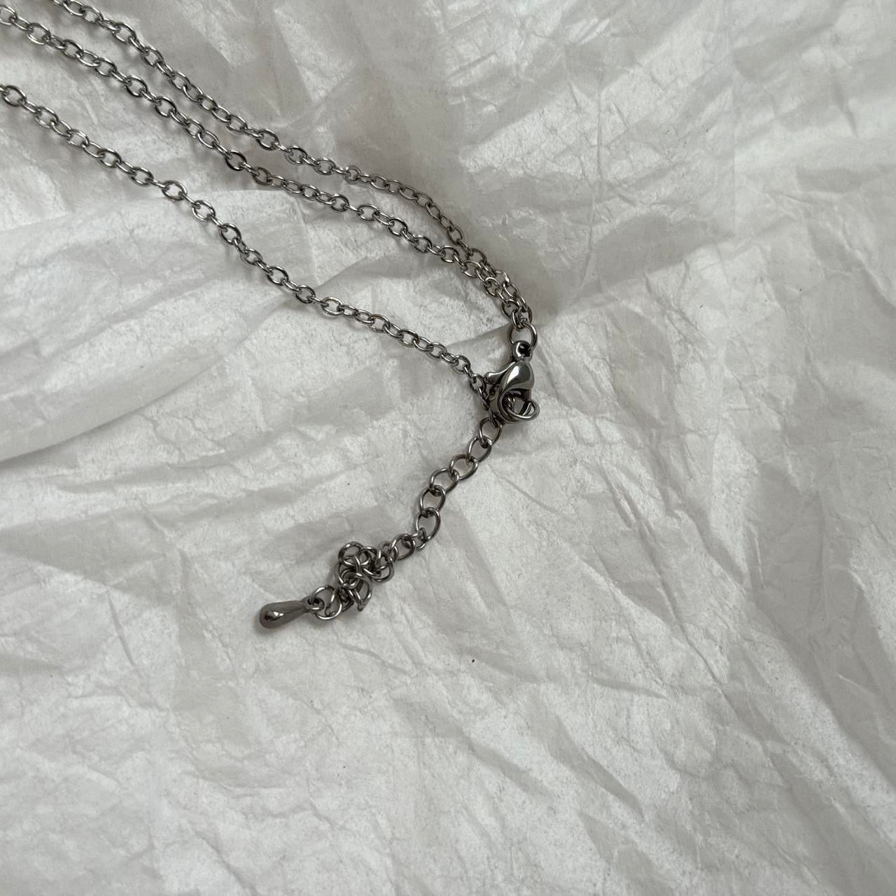 Butterfly double chain necklace