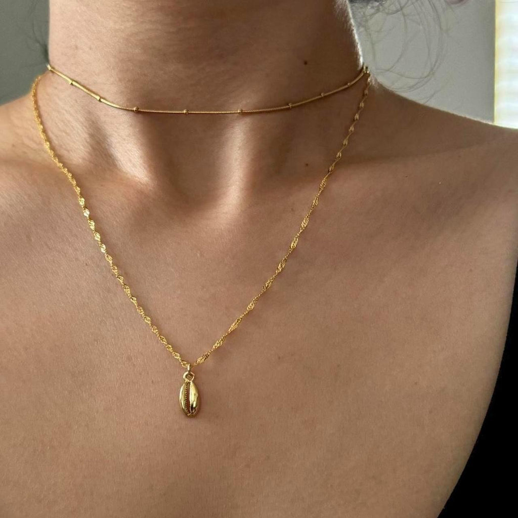 satellite chain choker necklace