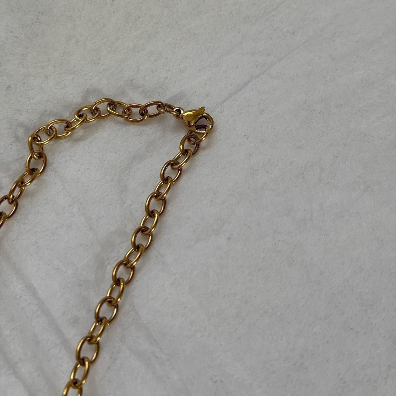 Octopus necklace with rolo chain